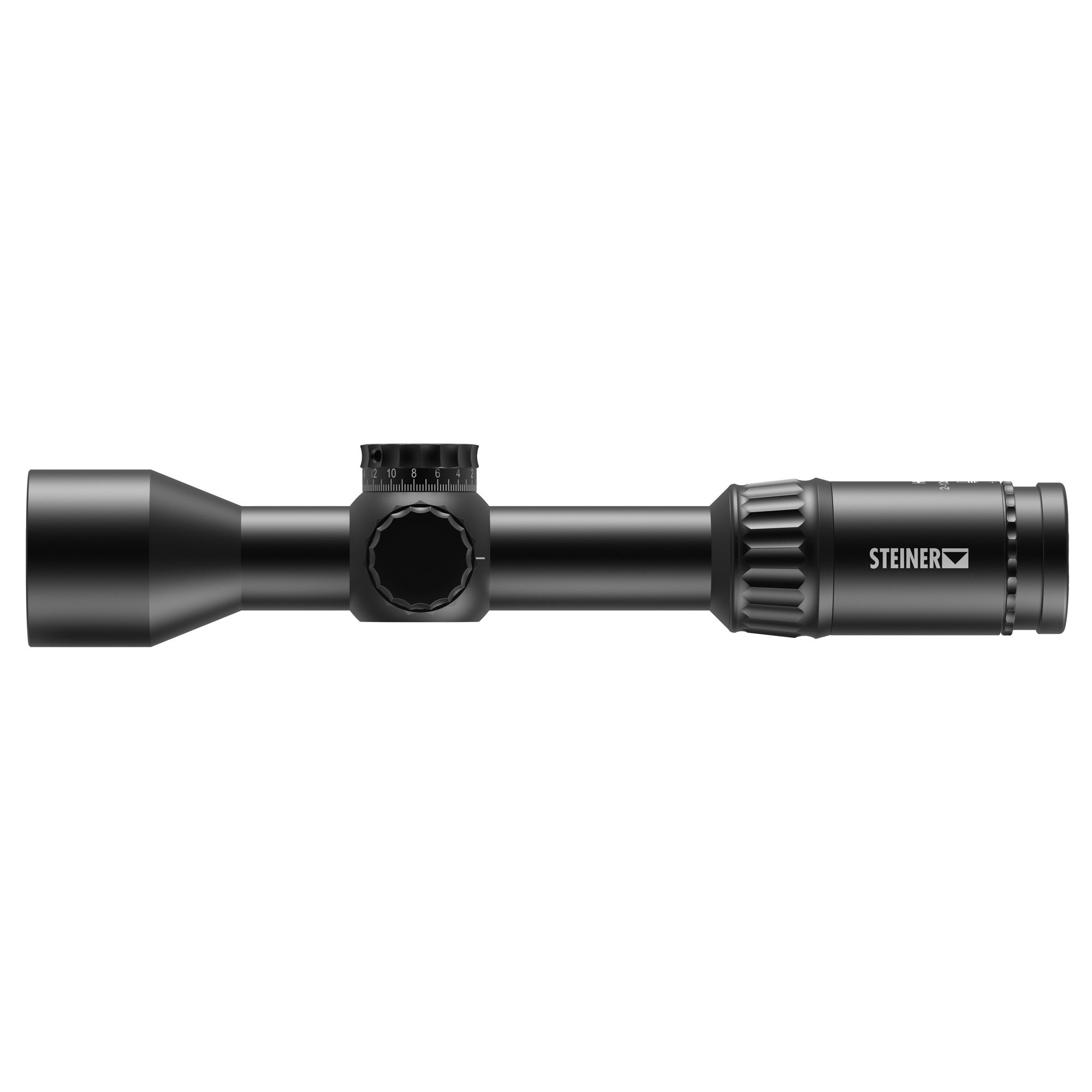 Steiner, H6Xi, Rifle Scope, 2-12X Magnification, STR-MIL Reticle, First Focal Plane, Black