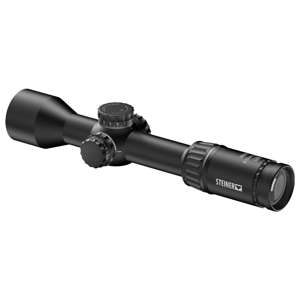 Steiner, H6Xi, Rifle Scope, 2-12X Magnification, STR-MIL Reticle, First Focal Plane, Black
