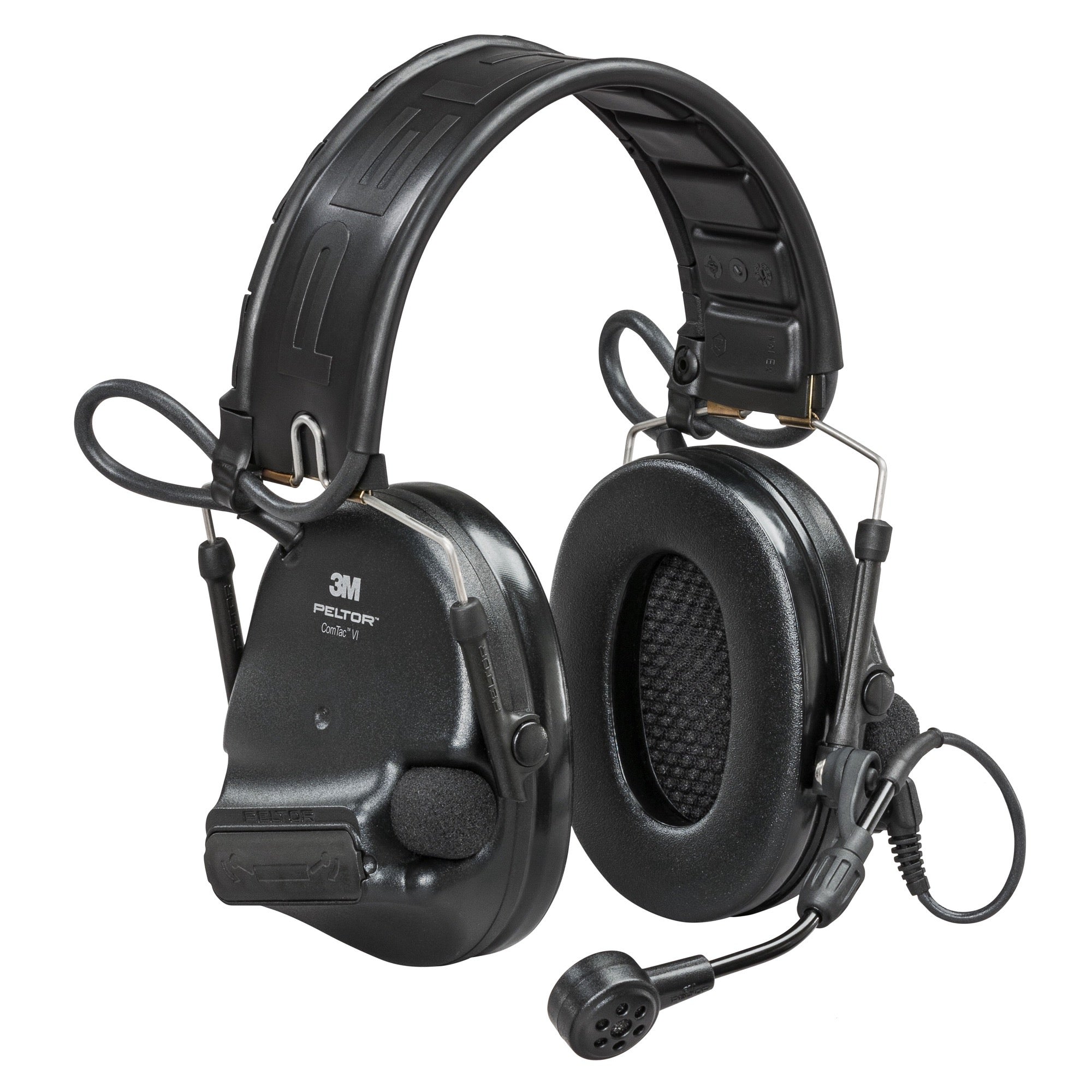 3M/Peltor, ComTac VI Defender, Black, NIB Wireless Technology, Includes Boom Microphone